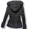 Parka acolchada negra con capucha – Made in Italy – Talla S