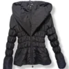 Parka acolchada negra con capucha – Made in Italy – Talla S