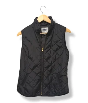 Chaleco acolchado negro en rombos – Old Navy – Talla S