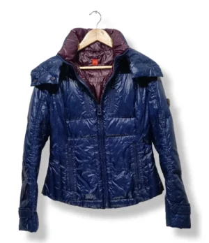Parka puffer azul brillante con gorro – Hugo Boss – Talla S