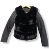 1000004748 (20) Chaqueta Negra Giorgia Fashion con Piel Sintética – Talla S