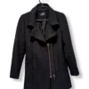 1000004748 (4) Abrigo negro con cierre diagonal ASH – Talla S
