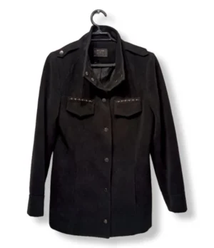 Abrigo corto negro estilo militar – ASH – Talla M