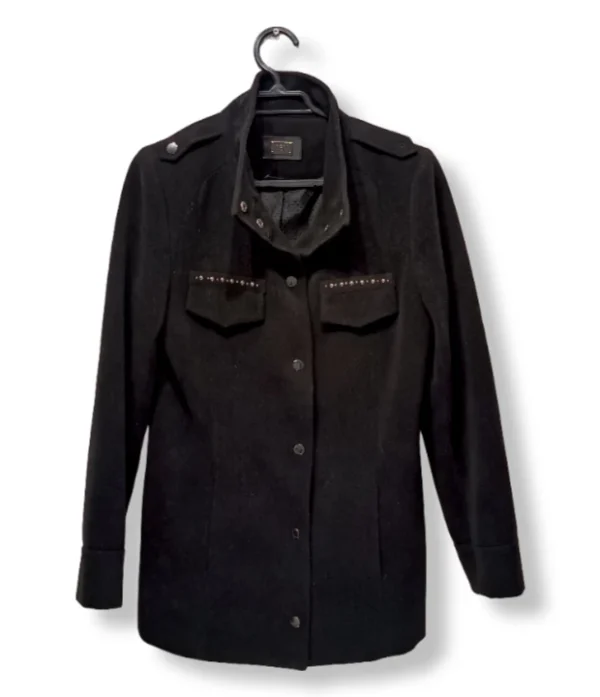 Abrigo corto negro estilo militar – ASH – Talla M