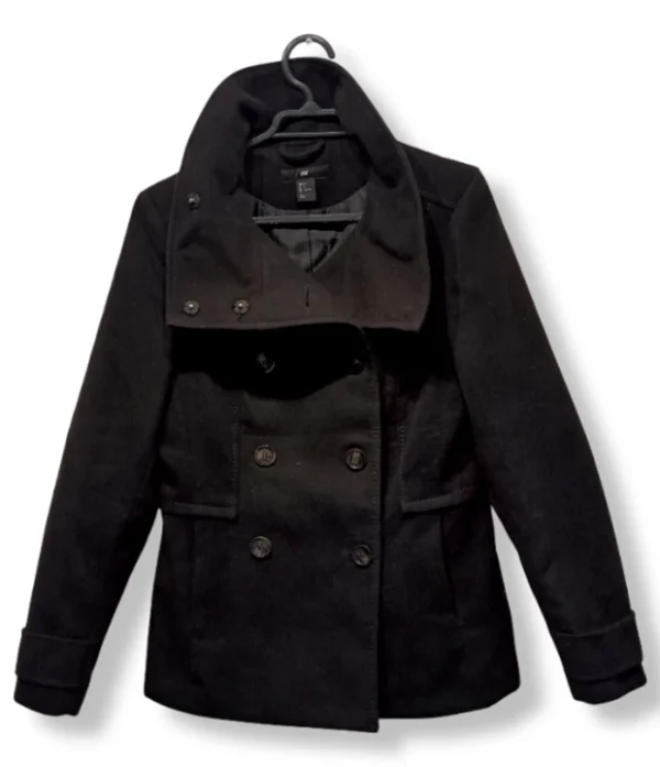 Abrigo corto negro H&M – Talla M