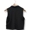 Blusa Negra Crop sin Mangas – IO – Talla M