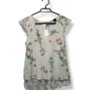 Blusa Floral con Capas y Lazo – IO – Talla M