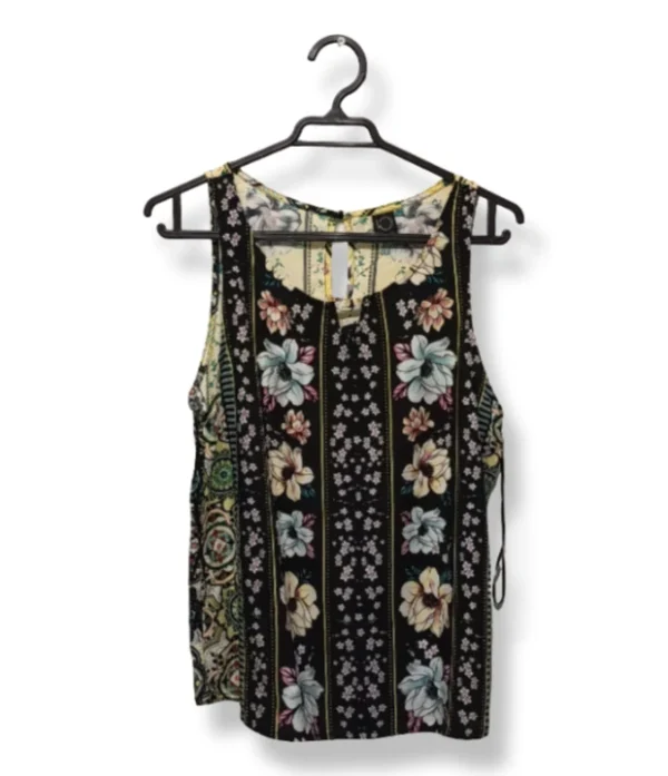 1000004845 (18) Blusa Floral Bicolor sin Mangas – IO – Talla S