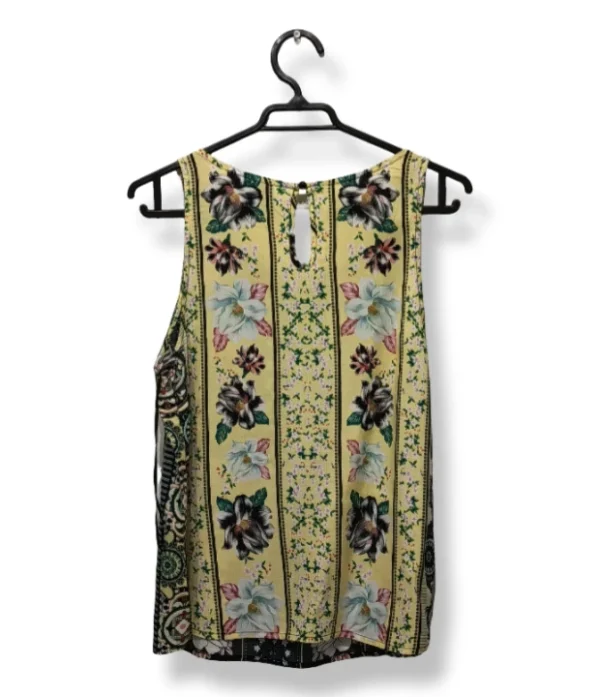 1000004845 (19) Blusa Floral Bicolor sin Mangas – IO – Talla S