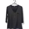 1000004845 (22) Blusa Negra con Cierre – IO – Talla M