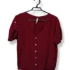 Blusa Burdeo con Botones – Sybilla– Talla M