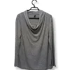 Polera Gris Cuello Drapeado Liola – Talla M
