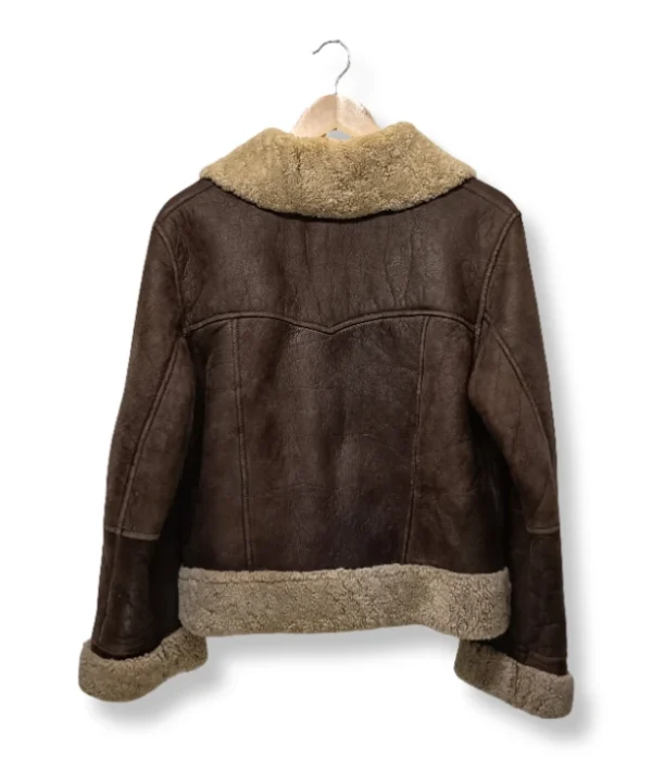 Chaqueta Café Aviadora de Piel Verdadera – Daogorret – Talla M