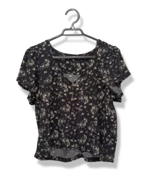 Blusa Floral Negra IO – Talla S