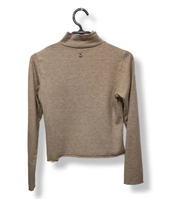 Sweater Crop Taupe con Tachas – IO – Talla S