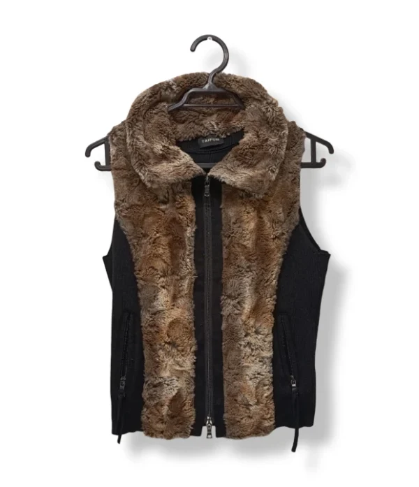 1000005820 (26) Chaleco Peludo Bicolor – Taifun – Talla M