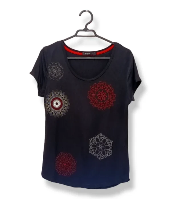 Polera Bordados Mandala Desigual – Talla M