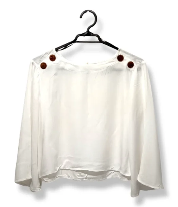 pixelcut-export-1750994388398 Blusa Blanca Crop Basement – Talla S