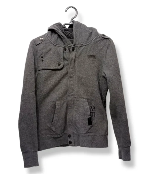 pixelcut-export-1750999597110 Polerón Gris con Gorro – G-Star RAW – Talla S