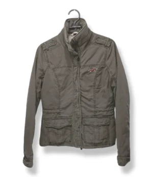 pixelcut-export-1751000489188 Chaqueta Militar Verde Mujer – Hollister, Talla S