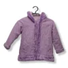 Parka lila con chiporro y bordado floral – Abrigo suave y abrigador para niña