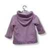 Parka lila con chiporro y bordado floral – Abrigo suave y abrigador para niña