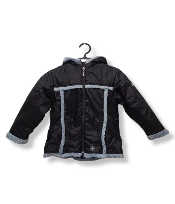 Parka azul marino con detalles celestes – Abrigo cálido con estilo para niña