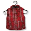 Parka sin mangas a cuadros rojos – talla 4-5 años