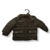 Parka acolchada verde oliva  Gap, talla 12-18 meses