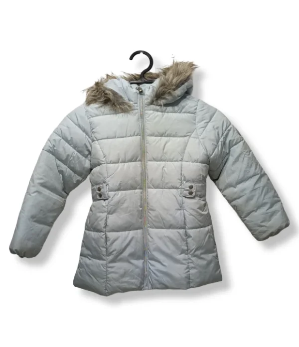 pixelcut-export-1751219436258 Parka acolchada celeste , talla 8 años