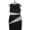 Vestido negro y blanco sin mangas