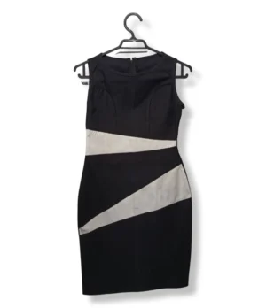 Vestido negro y blanco sin mangas