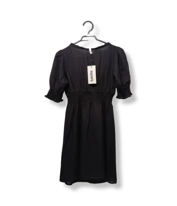 pixelcut-export-1751221230385 Vestido Sybilla negro con botones