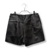Short Bananastyle Mujer – Negro Tipo Cuero con Botones