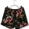 Short Floral Marquis Mujer – Fondo Negro con Estampado Tropical