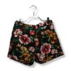 Short Floral Marquis Mujer – Fondo Negro con Estampado Tropical