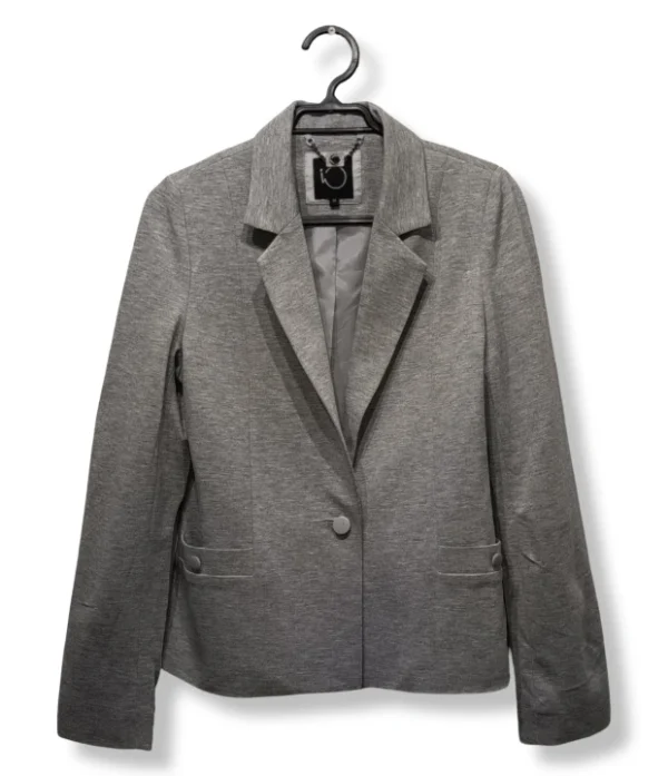 pixelcut-export-1751222781740 Blazer IO Mujer – Gris Jaspeado, Talla 38