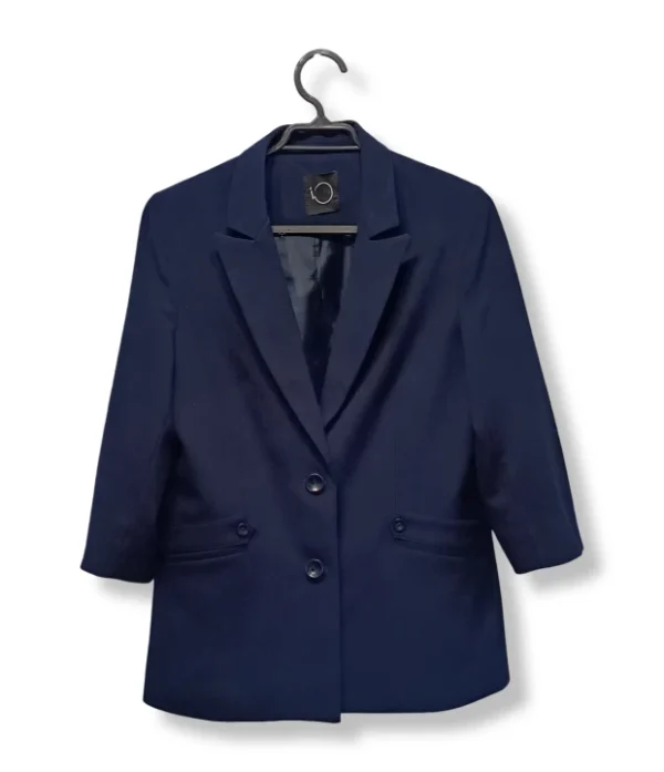 Blazer IO Mujer – Azul Marino Manga 3/4,  Tallla 38
