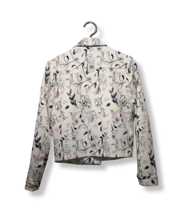 Chaqueta Liola Biker Floral – Estilo Romántico con Actitud, Talla 38