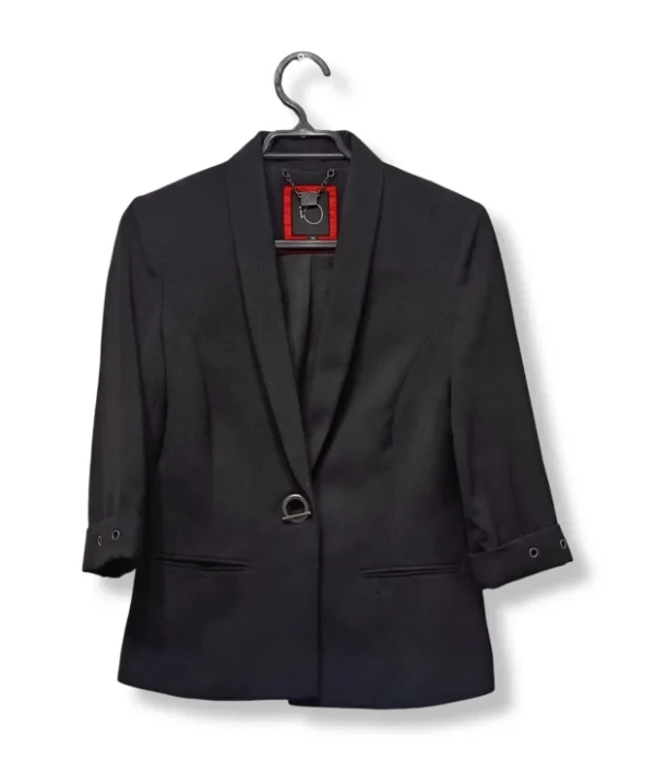Blazer Negro IO con Mangas 3/4 –  Talla 36