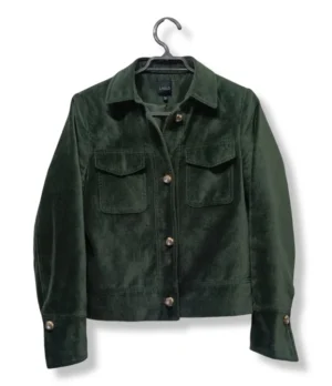 Chaqueta de Pana Verde Oscuro Liola – Elegancia Atemporal, Talla 38