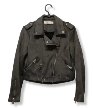 pixelcut-export-1751258856771 Chaqueta Biker Zara Basic – Gamuza Sintética Gris Oscuro, Talla S