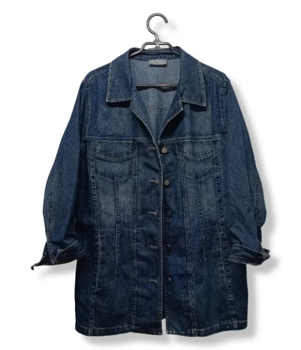 pixelcut-export-1751259037572 Chaqueta Larga Denim Ulla Popken – Estilo Oversized Plus Size, talla L
