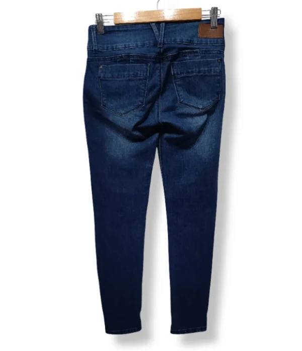 Jeans Azul Oscuro Skinny con Botones – Sibylla – Talla 38