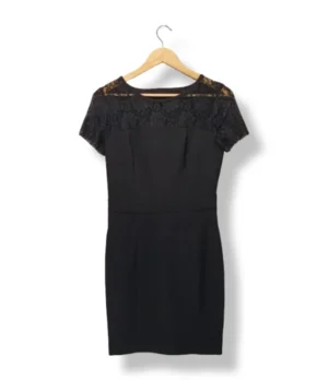 Vestido negro con encaje Liola, talla M