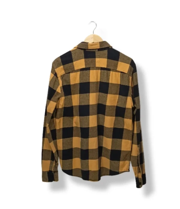 Camisa leñadora mostaza y negra Hollister