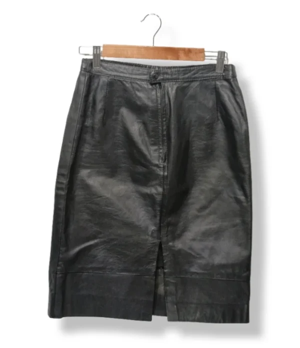 1000014546 (8) Falda lápiz de cuero genuino, talla S