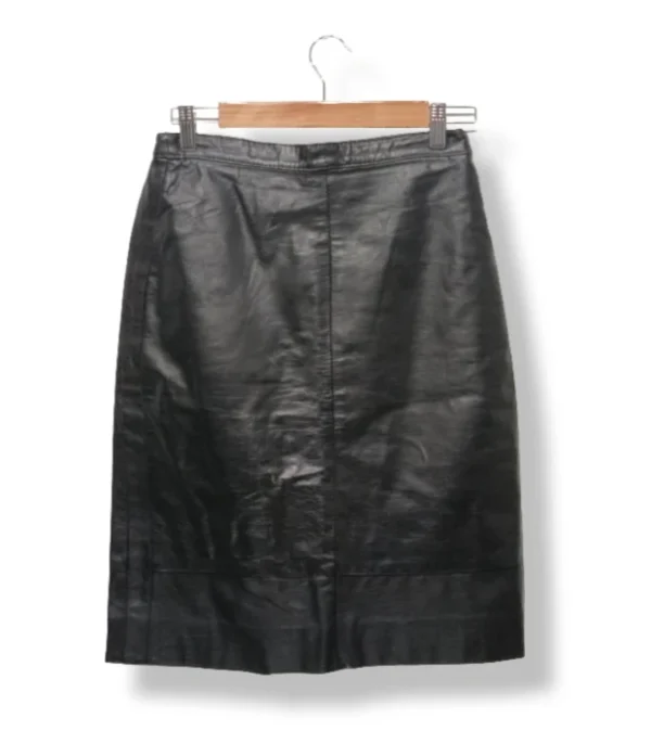 1000014546 (9) Falda lápiz de cuero genuino, talla S