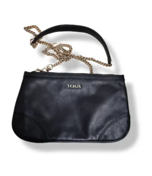 Cartera Tous negra con cadena dorada