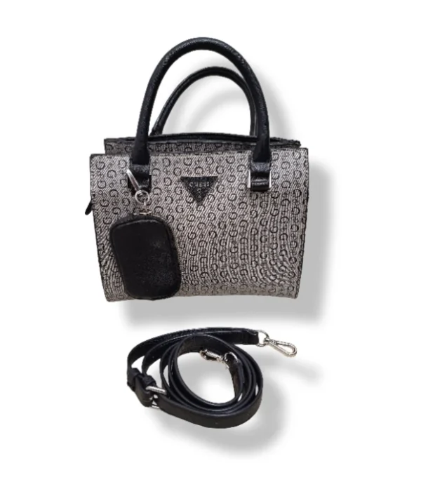 pixelcut-export-1752547706344 Cartera Guess gris con textura animal print y monedero